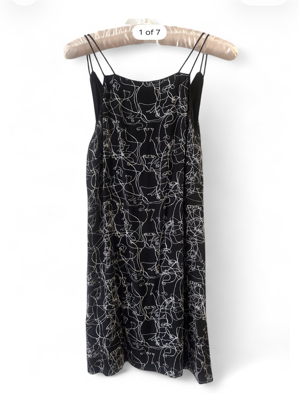 Silence + Noise Black & White Abstract Print Slip Mini Dress - Women's